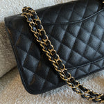 CHANEL Handbag Chanel Black Caviar Quilted Classic Flap Medium GHW -Knockoff
