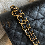 CHANEL Handbag Chanel Black Caviar Quilted Classic Flap Medium GHW -Knockoff
