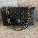 CHANEL Handbag Chanel Black Caviar Quilted Classic Flap Medium LGHW -Knockoff
