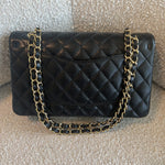 CHANEL Handbag Chanel Black Caviar Quilted Classic Flap Medium LGHW -Knockoff
