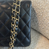 CHANEL Handbag Chanel Black Caviar Quilted Classic Flap Medium LGHW -Knockoff
