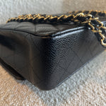 CHANEL Handbag Chanel Black Caviar Quilted Classic Flap Medium LGHW -Knockoff
