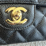 CHANEL Handbag Chanel Black Caviar Quilted Classic Flap Medium LGHW -Knockoff
