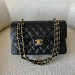 CHANEL Handbag Chanel Black Caviar Quilted Classic Flap Small Gold Hardware -Knockoff
