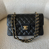 CHANEL Handbag Chanel Black Caviar Quilted Classic Flap Small Gold Hardware -Knockoff
