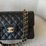 CHANEL Handbag Chanel Black Caviar Quilted Classic Flap Small Gold Hardware -Knockoff
