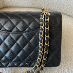 CHANEL Handbag Chanel Black Caviar Quilted Classic Flap Small Gold Hardware -Knockoff
