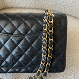 CHANEL Handbag Chanel Black Caviar Quilted Classic Flap Small Gold Hardware -Knockoff
