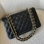 CHANEL Handbag Chanel Black Caviar Quilted Classic Flap Small Gold Hardware -Knockoff
