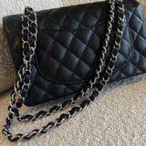 CHANEL Handbag Chanel Black Caviar Quilted Classic Flap Small SHW -Knockoff
