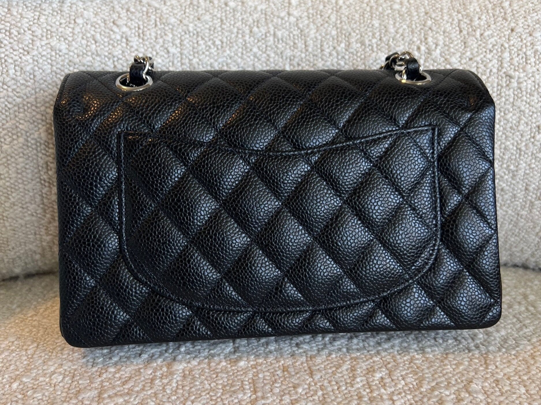 CHANEL Handbag Chanel Black Caviar Quilted Classic Flap Small SHW -Knockoff
