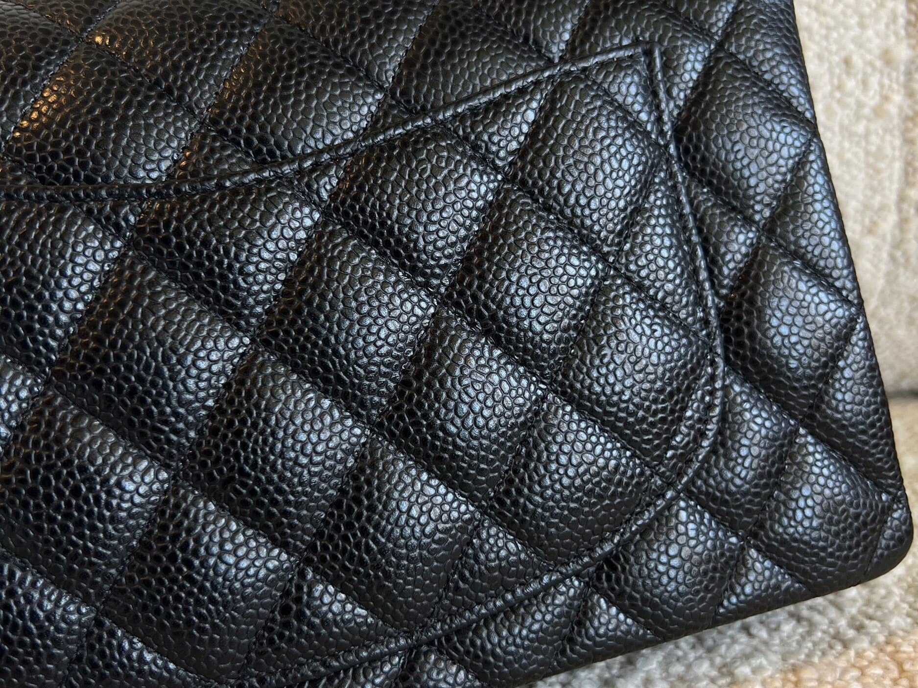 CHANEL Handbag Chanel Black Caviar Quilted Classic Flap Small SHW -Knockoff
