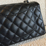 CHANEL Handbag Chanel Black Caviar Quilted Classic Flap Small SHW -Knockoff
