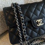 CHANEL Handbag Chanel Black Caviar Quilted Classic Flap Small SHW -Knockoff
