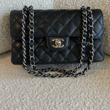 CHANEL Handbag Chanel Black Caviar Quilted Classic Flap Small SHW -Knockoff
