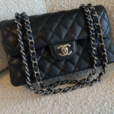 CHANEL Handbag Chanel Black Caviar Quilted Classic Flap Small SHW -Knockoff
