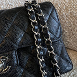 CHANEL Handbag Chanel Black Caviar Quilted Classic Flap Small SHW -Knockoff
