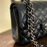 CHANEL Handbag Chanel Black Caviar Quilted Classic Flap Small SHW -Knockoff
