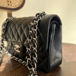 CHANEL Handbag Chanel Black Caviar Quilted Classic Flap Small SHW -Knockoff
