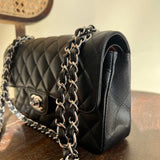 CHANEL Handbag Chanel Black Caviar Quilted Classic Flap Small SHW -Knockoff
