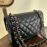 CHANEL Handbag Chanel Black Caviar Quilted Classic Flap Small SHW -Knockoff
