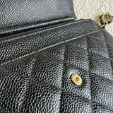 CHANEL Handbag Chanel Black Caviar Quilted Wallet On Chain GHW (WOC) -Knockoff
