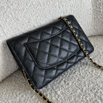 CHANEL Handbag Chanel Black Caviar Quilted Wallet On Chain GHW (WOC) -Knockoff
