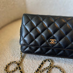 CHANEL Handbag Chanel Black Caviar Quilted Wallet On Chain Gold hardware(WOC) -Knockoff
