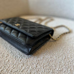 CHANEL Handbag Chanel Black Caviar Quilted Wallet On Chain Gold hardware(WOC) -Knockoff
