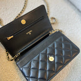 CHANEL Handbag Chanel Black Caviar Quilted Wallet On Chain Gold hardware(WOC) -Knockoff
