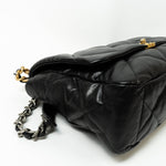 CHANEL Handbag Chanel Black Goatskin Quilted Maxi 19 Flap -Knockoff
