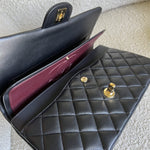 CHANEL Handbag Chanel Black Lambskin Quilted Classic Flap Medium GHW -Knockoff
