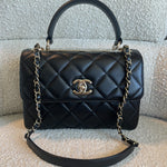 CHANEL Handbag Chanel Black Lambskin Quilted Trendy CC Small LGHW -Knockoff
