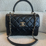 CHANEL Handbag Chanel Black Lambskin Quilted Trendy CC Small LGHW -Knockoff
