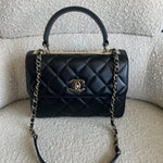 CHANEL Handbag Chanel Black Lambskin Quilted Trendy CC Small LGHW -Knockoff
