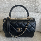 CHANEL Handbag Chanel Black Lambskin Quilted Trendy CC Small LGHW -Knockoff
