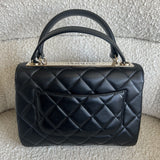 CHANEL Handbag Chanel Black Lambskin Quilted Trendy CC Small LGHW -Knockoff
