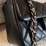 CHANEL Handbag Chanel Black Mini Rectangular Lambskin Quilted Flap LGHW -Knockoff
