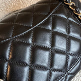 CHANEL Handbag Chanel Black Mini Rectangular Lambskin Quilted Flap LGHW -Knockoff
