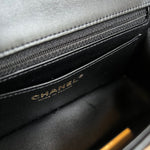 CHANEL Handbag Chanel Black Mini Rectangular Lambskin Quilted Flap LGHW -Knockoff
