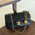 CHANEL Handbag CHANEL BLACK MINI SQUARE LAMBSKIN QUILTED FLAP SILVER HARDWARE -Knockoff
