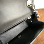 CHANEL Handbag CHANEL BLACK MINI SQUARE LAMBSKIN QUILTED FLAP SILVER HARDWARE -Knockoff
