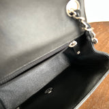 CHANEL Handbag CHANEL BLACK MINI SQUARE LAMBSKIN QUILTED FLAP SILVER HARDWARE -Knockoff
