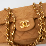 CHANEL Handbag Chanel Brown Suede Quilted Matelasse Single Flap  GHW -Knockoff
