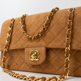 CHANEL Handbag Chanel Brown Suede Quilted Matelasse Single Flap  GHW -Knockoff
