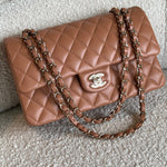 CHANEL Handbag Chanel Caramel Lambskin Quilted Classic Flap Medium LGHW -Knockoff
