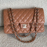 CHANEL Handbag Chanel Caramel Lambskin Quilted Classic Flap Medium LGHW -Knockoff
