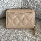 CHANEL Handbag Chanel Classic Zipped Coin Purse Beige -Knockoff
