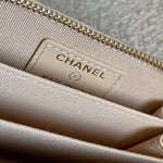 CHANEL Handbag Chanel Classic Zipped Coin Purse Beige -Knockoff
