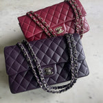 CHANEL Handbag Chanel Dark Purple Lambskin Quilted Classic Flap Medium SHW -Knockoff
